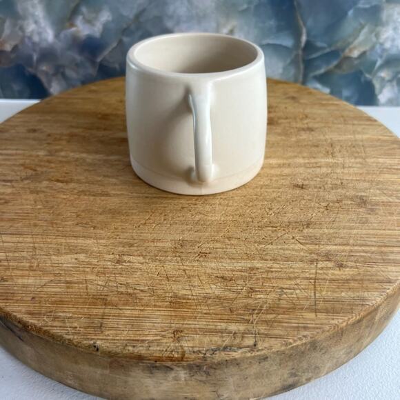 Crate&Barrel White Stoneware Mug 3.5" Made In Portugal - Picture 4 of 16
